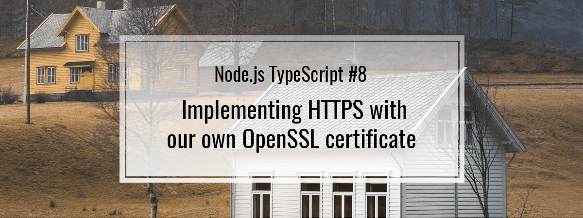 Node.js TypeScript #8. Implementing HTTPS with our own OpenSSL certificate