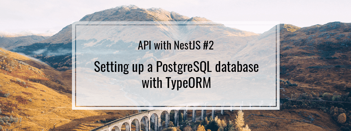 API with NestJS #2. Setting up a PostgreSQL database with TypeORM