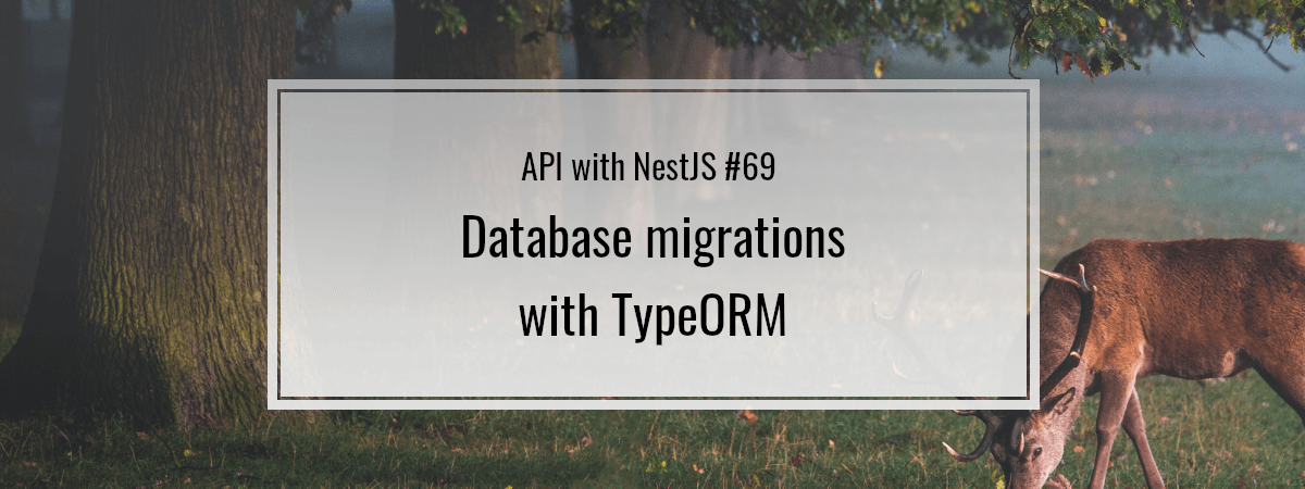 API with NestJS #69. Database migrations with TypeORM