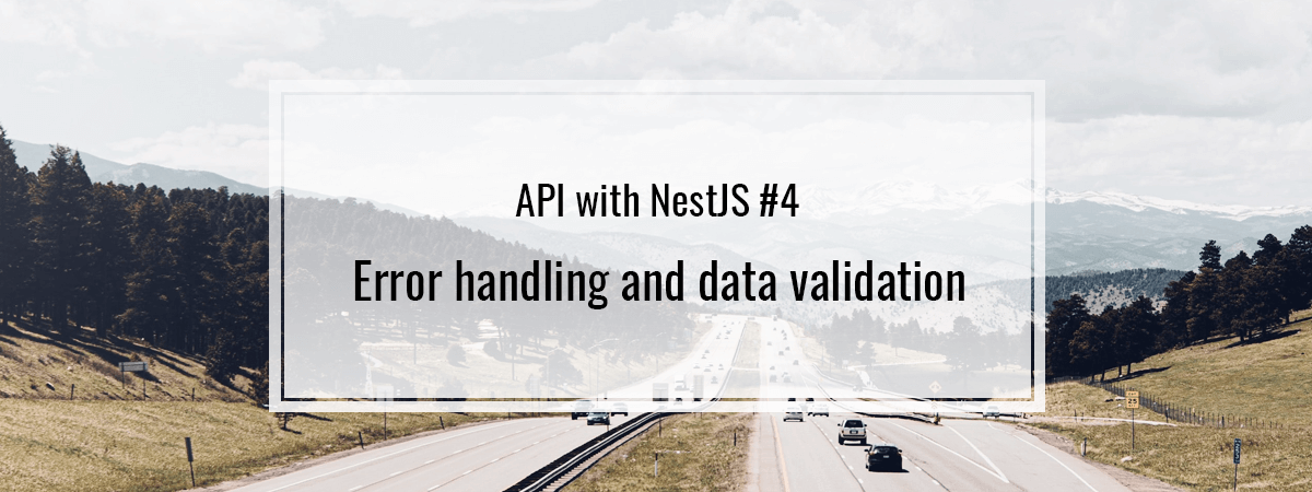 API with NestJS #4. Error handling and data validation