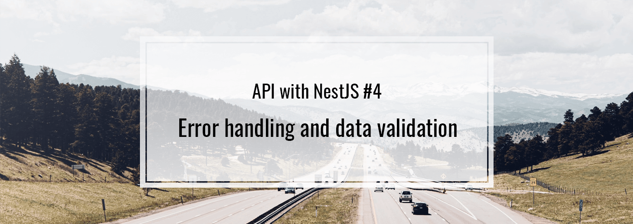 API with NestJS #4. Error handling and data validation