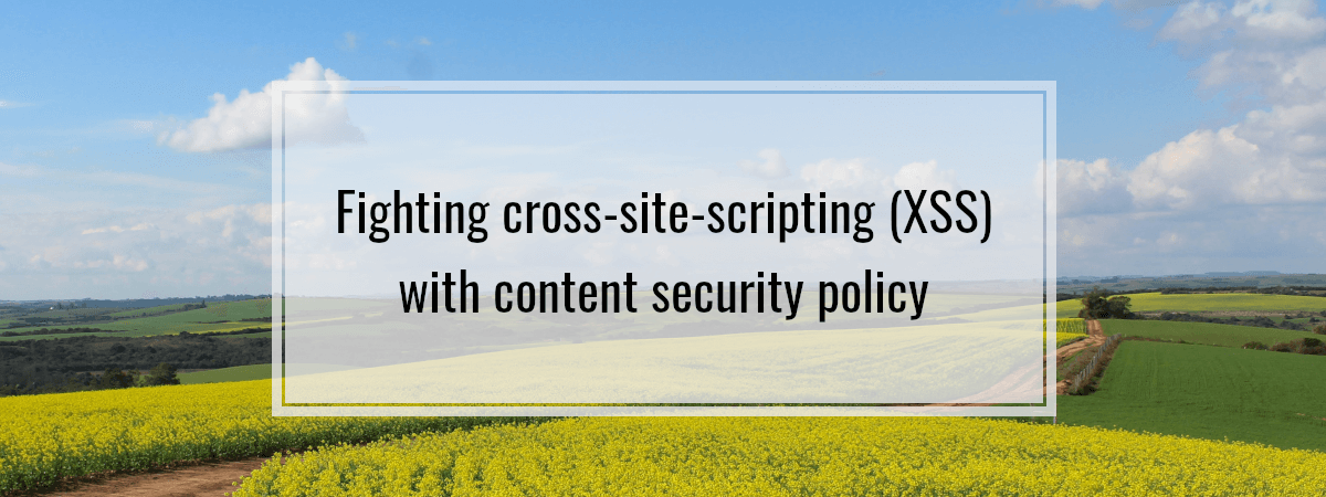 Fighting cross-site-scripting (XSS) with content security policy
