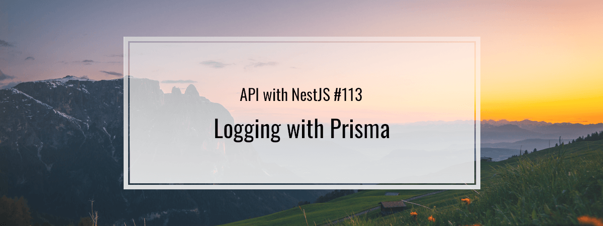 API with NestJS #113. Logging with Prisma